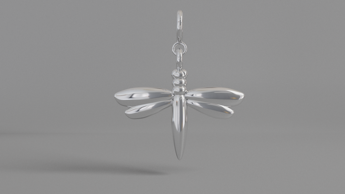 Silver Dragonfly charm