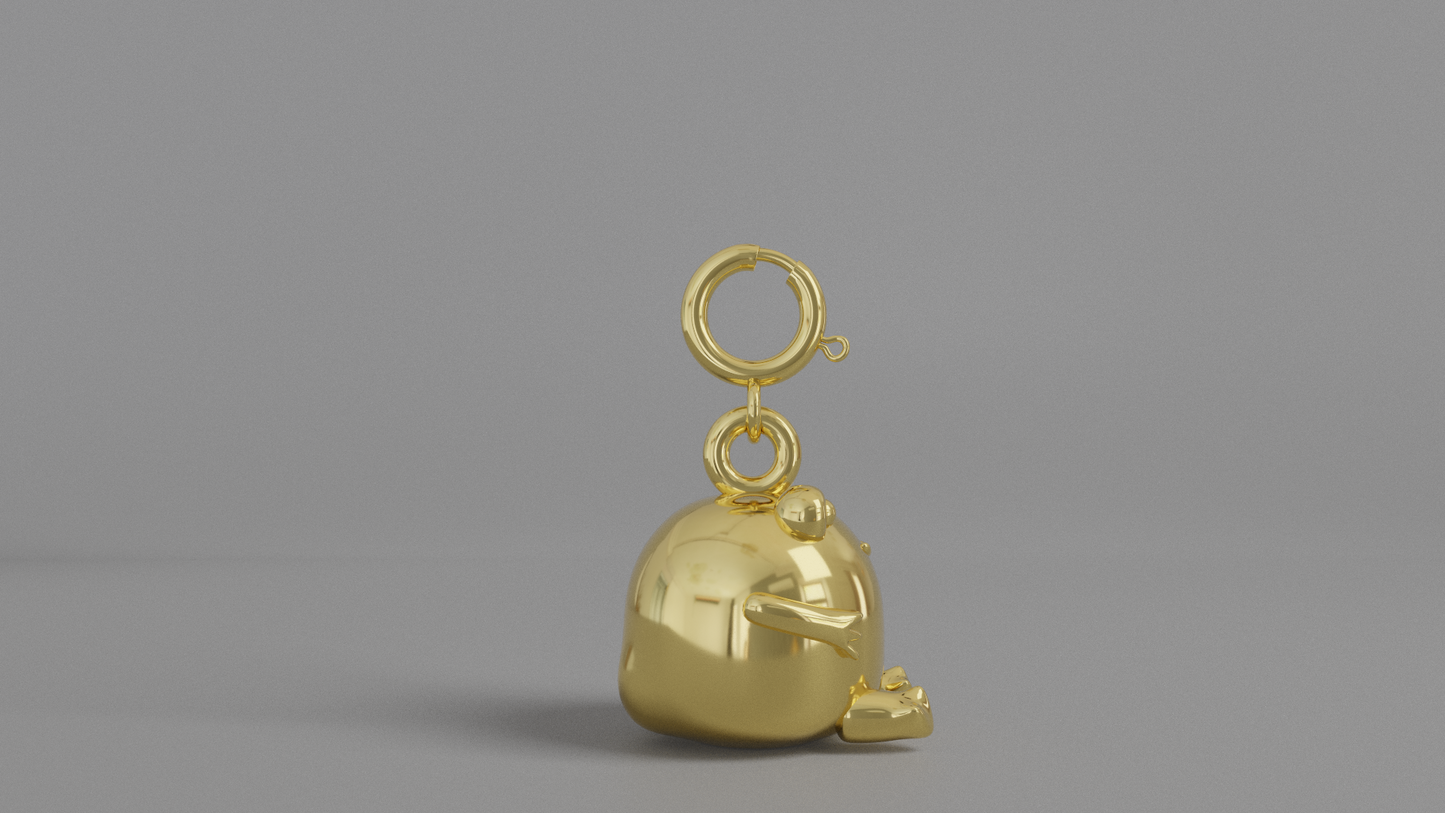 Gold frog charm