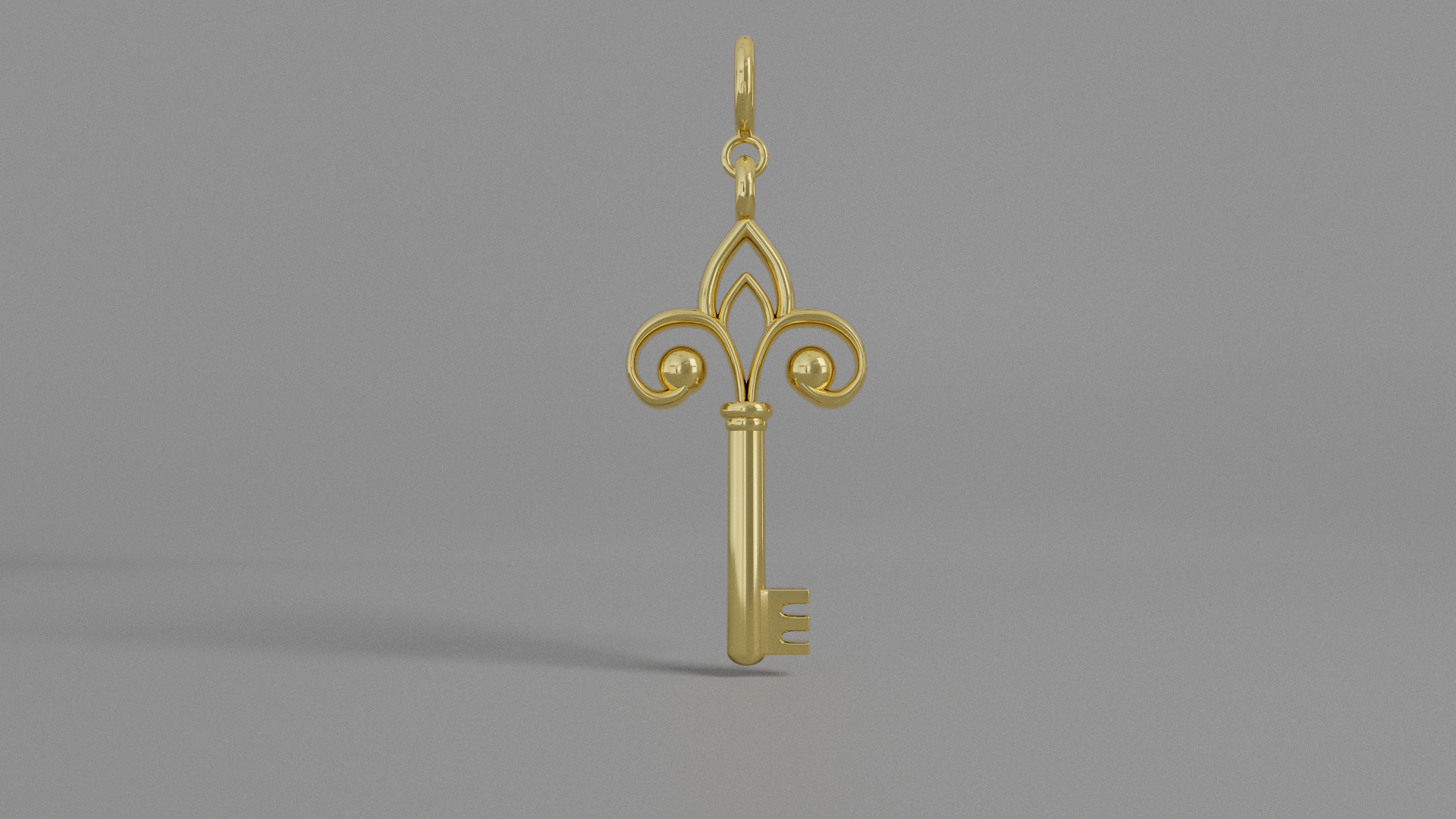 Gold key charm