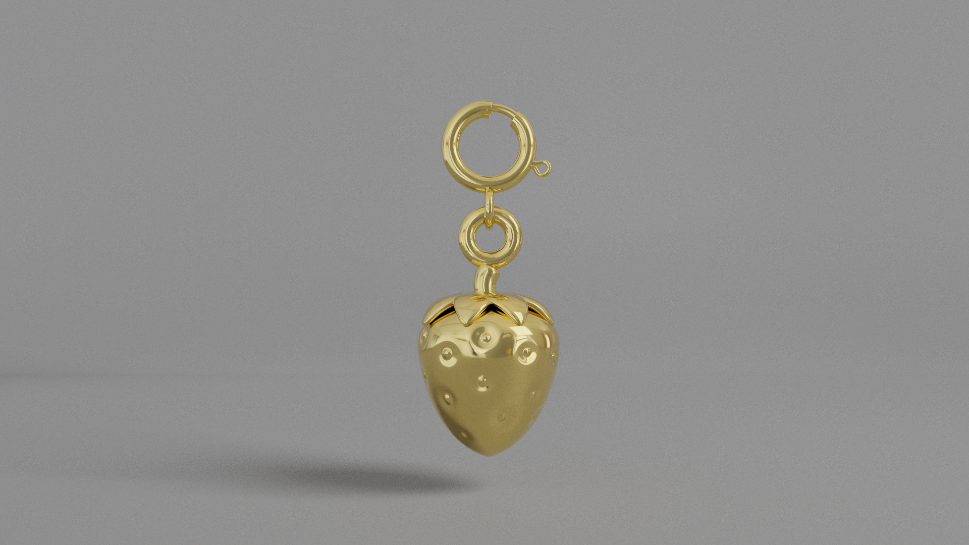 gold strawberry charm