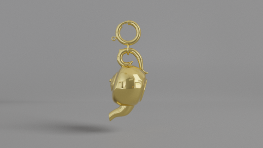 Gold teapot charm
