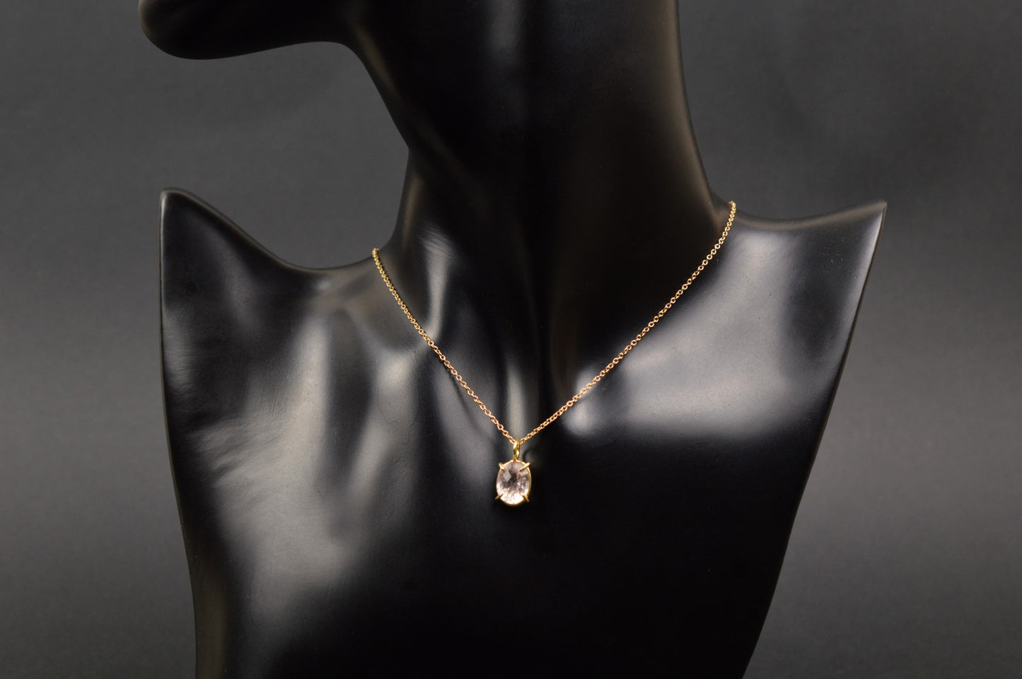 18k Gold Morganite Necklace