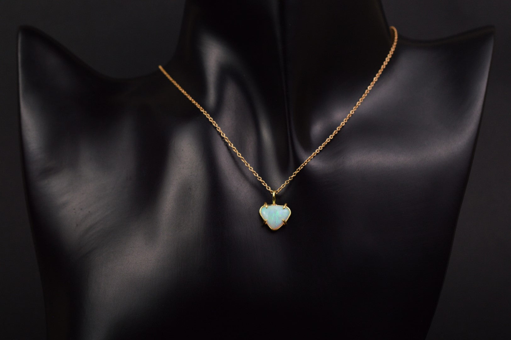 opal necklace gold