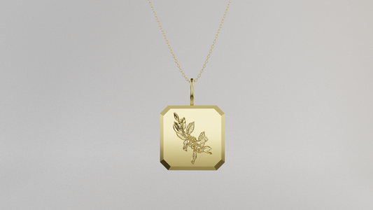 Yule - Holly Amulet Necklace