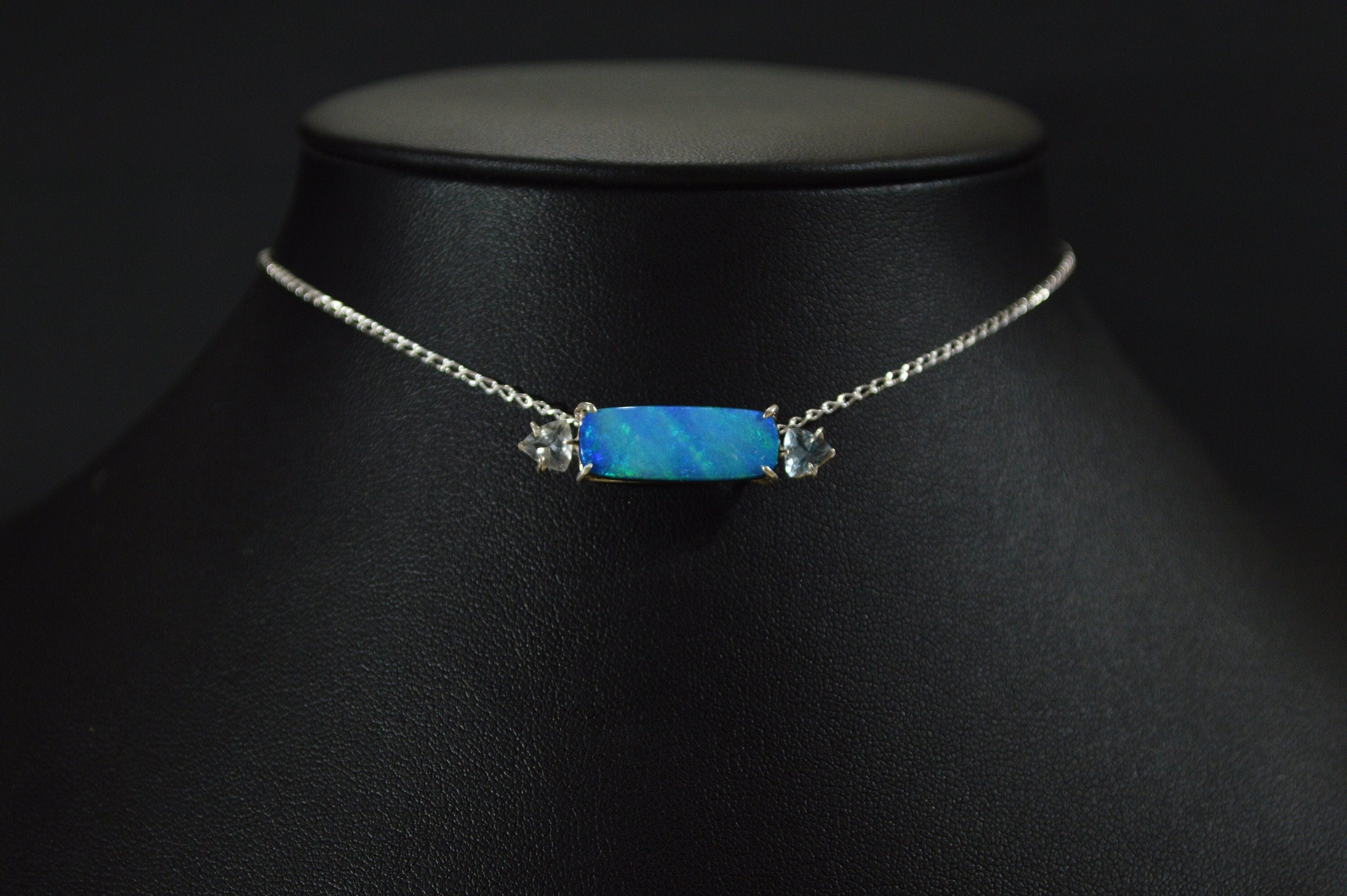Ethiopian Opal and Aquamarine Necklace – Stranded Jewels