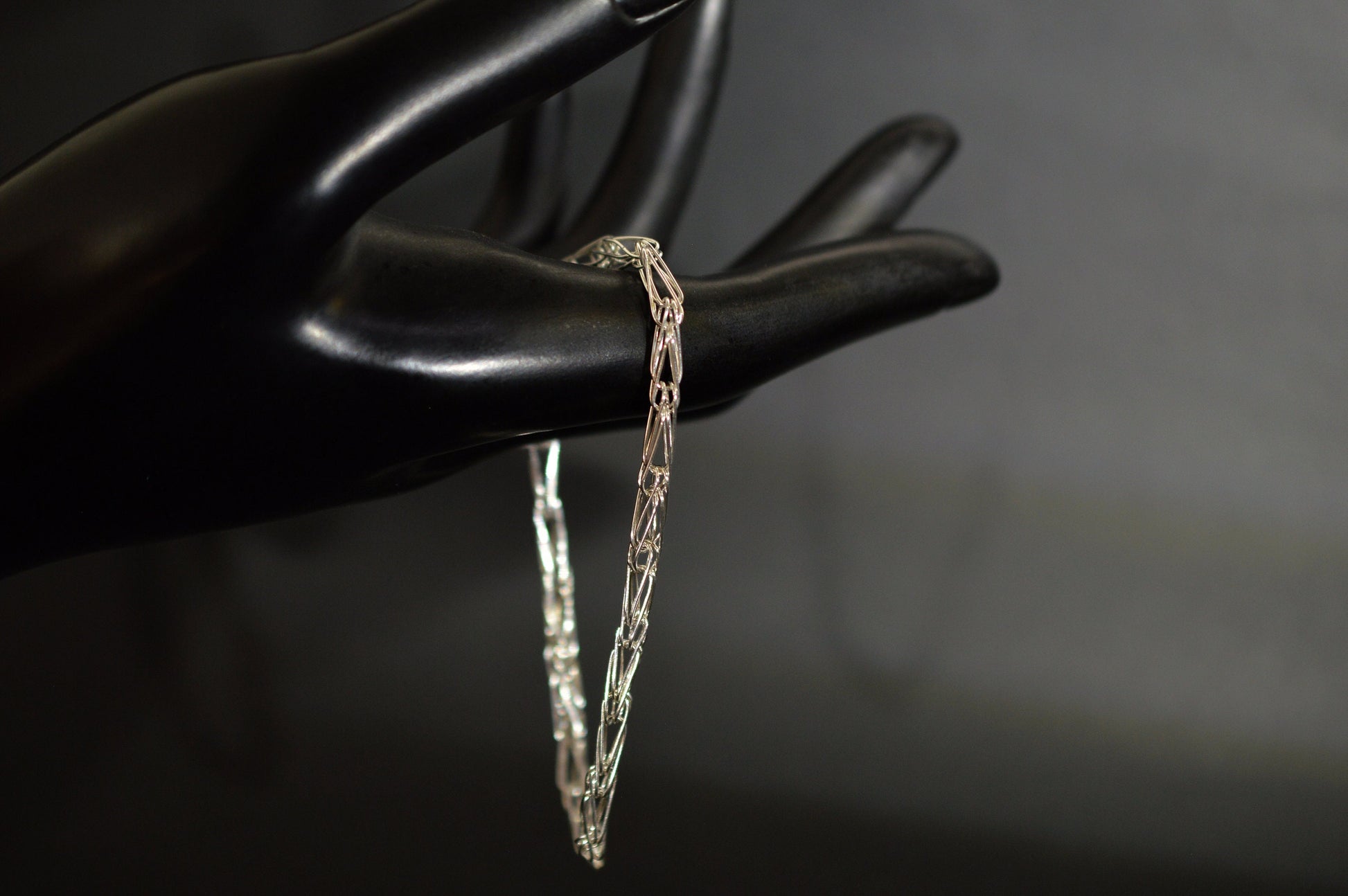 Foxtail silver chain bracelet