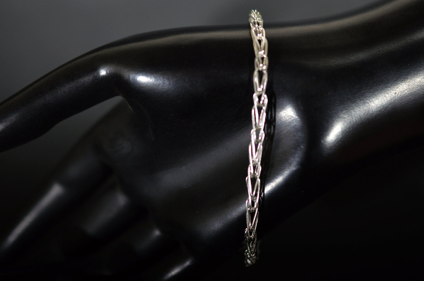 Foxtail silver chain bracelet